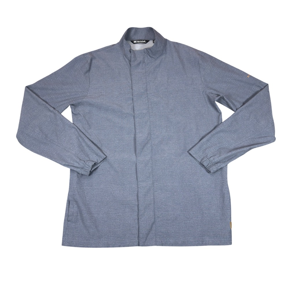 TravisMathew Edgewood Tahoe Golf Jacket Mens Medium Blue Full Zip Mock Neck